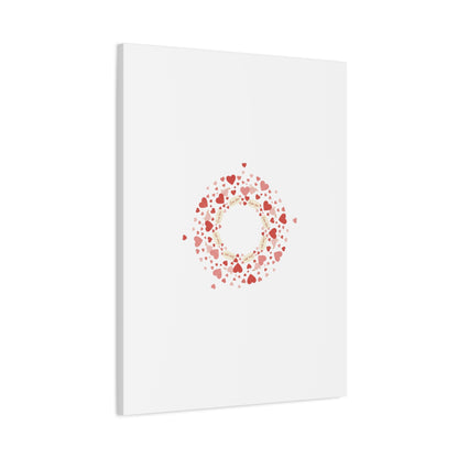 Tiny Heart Wreath Canvas | tiny heart design, valentine doodle