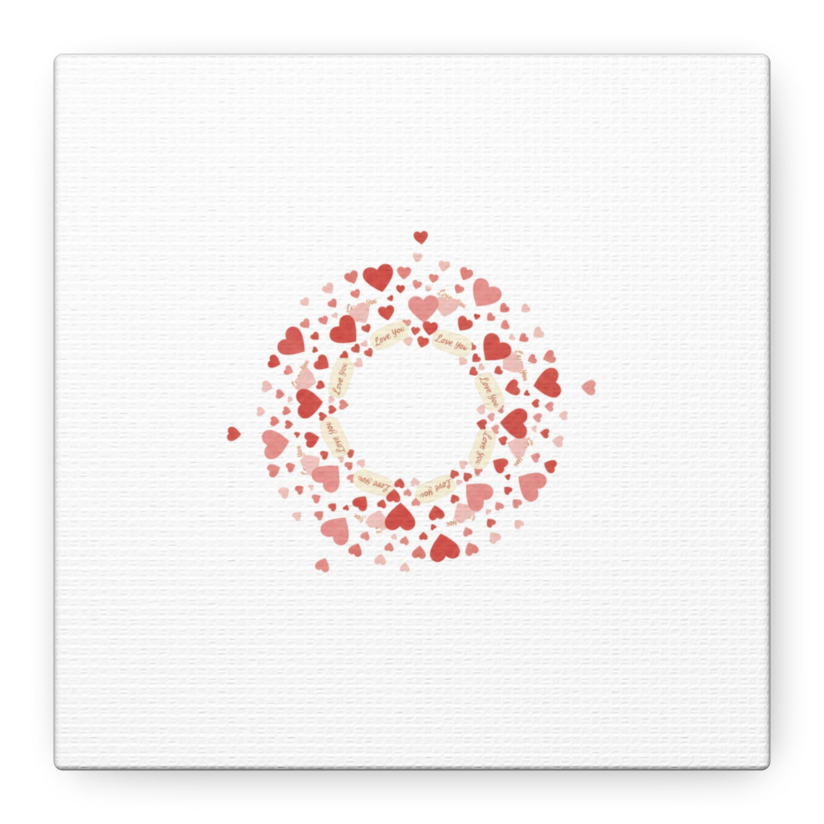 Tiny Heart Wreath Canvas | tiny heart design, valentine doodle