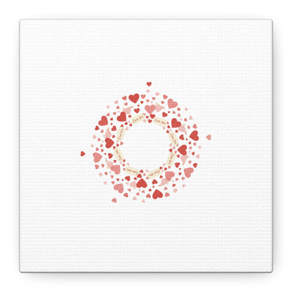 Tiny Heart Wreath Canvas | tiny heart design, valentine doodle