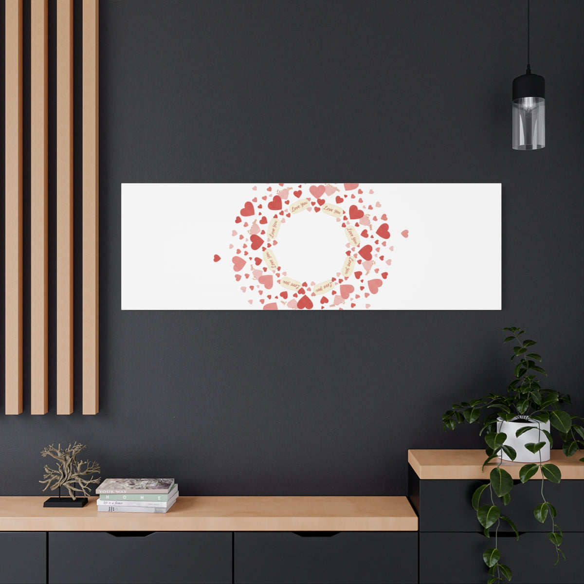 Tiny Heart Wreath Canvas | tiny heart design, valentine doodle