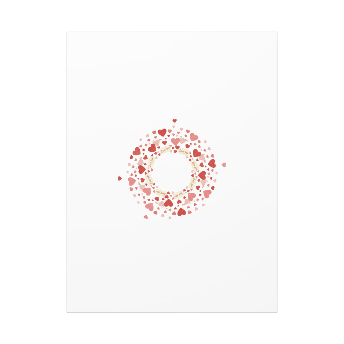 Tiny Heart Wreath Canvas | tiny heart design, valentine doodle