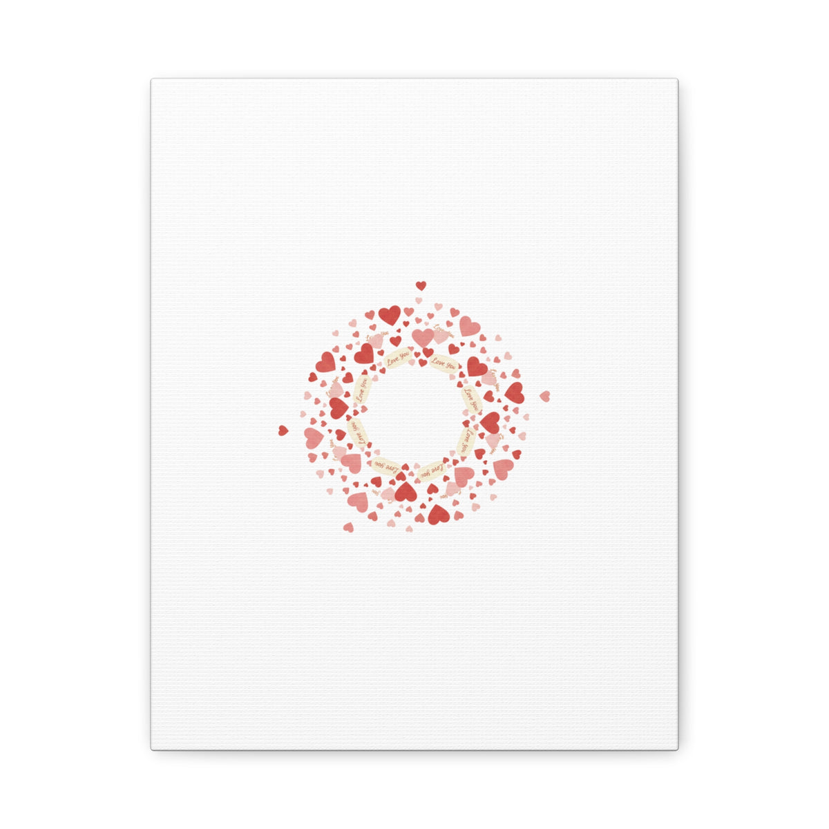 Tiny Heart Wreath Canvas | tiny heart design, valentine doodle