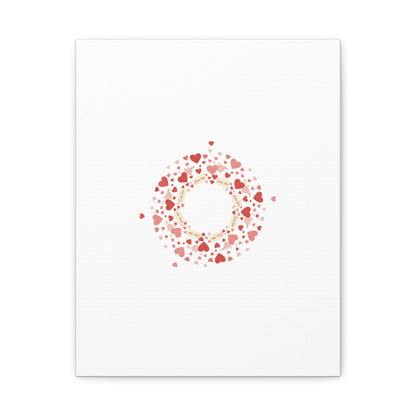 Tiny Heart Wreath Canvas | tiny heart design, valentine doodle