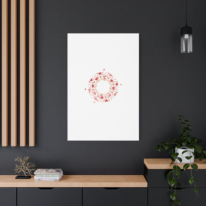 Tiny Heart Wreath Canvas | tiny heart design, valentine doodle