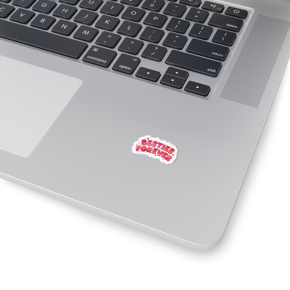 Besties Forever Kiss-Cut Stickers | Galentine’s Friendship, Pink Heart Badge