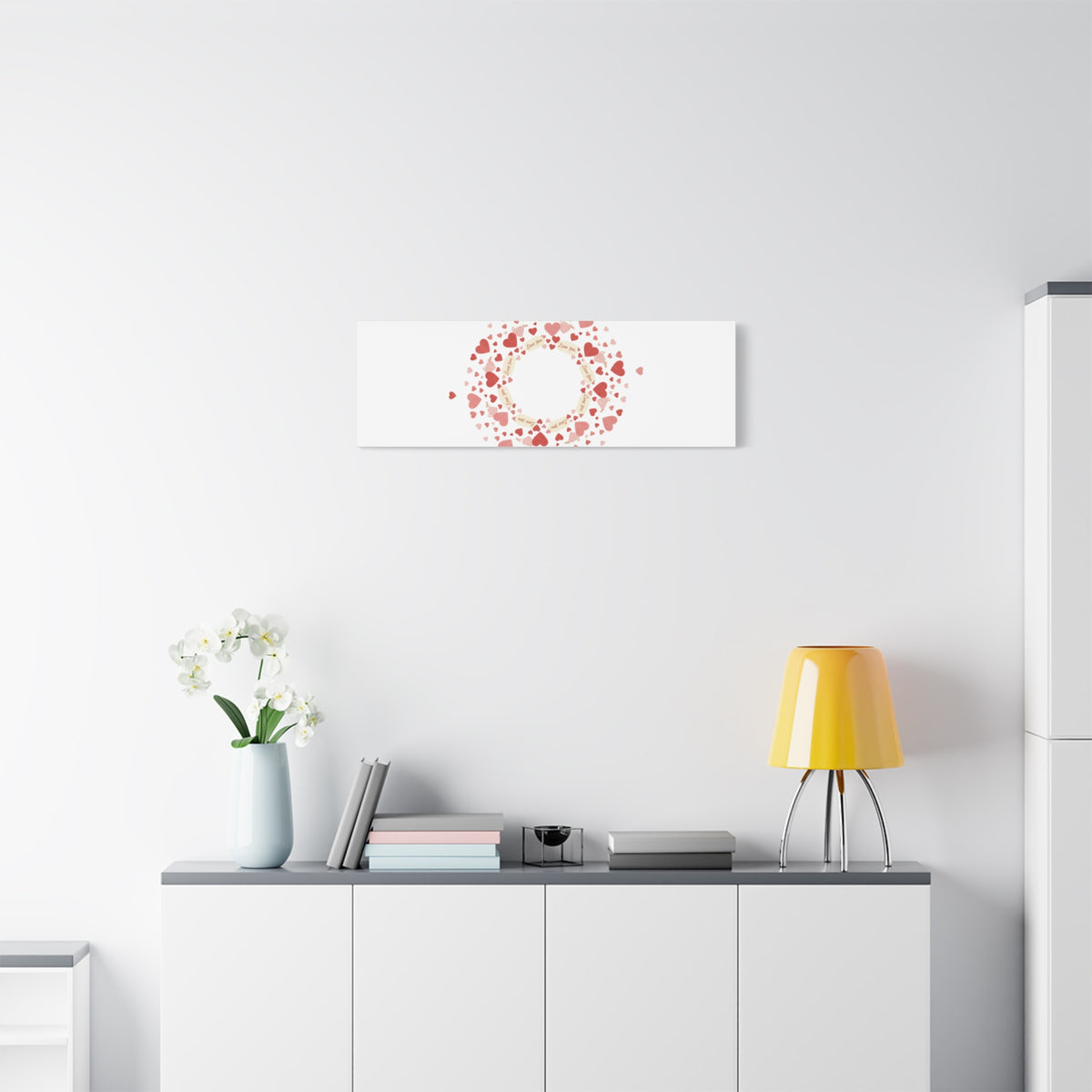 Tiny Heart Wreath Canvas | tiny heart design, valentine doodle