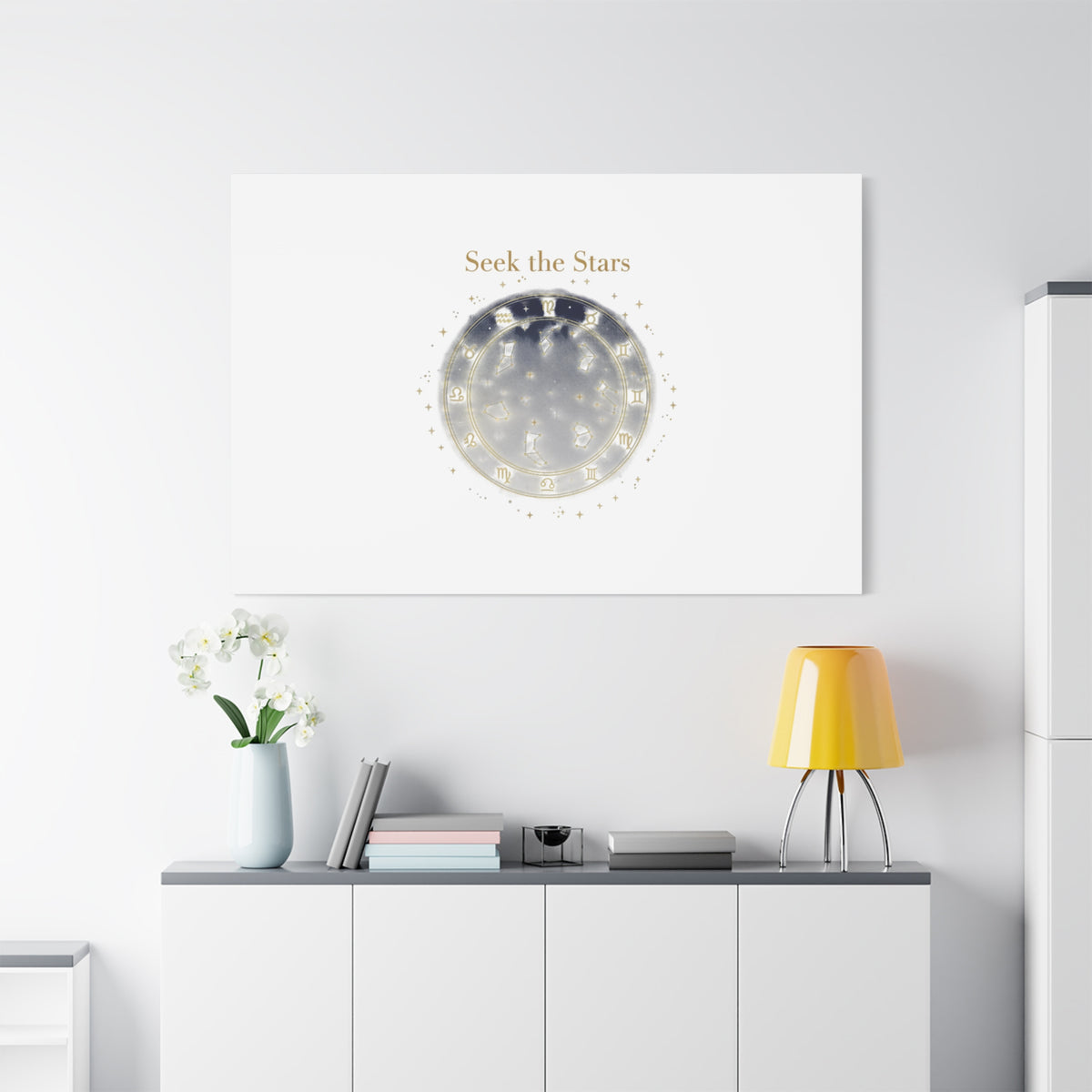 Seek the Stars Canvas | Celestial Astrology Art, Constellation Wall Decor