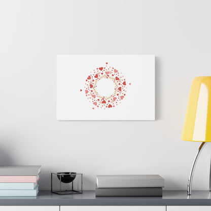 Tiny Heart Wreath Canvas | tiny heart design, valentine doodle