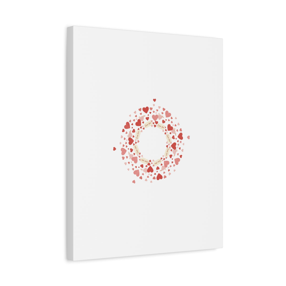Tiny Heart Wreath Canvas | tiny heart design, valentine doodle