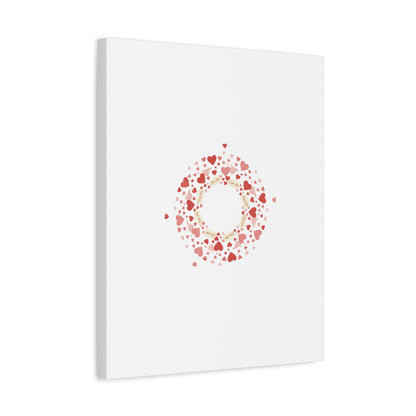 Tiny Heart Wreath Canvas | tiny heart design, valentine doodle