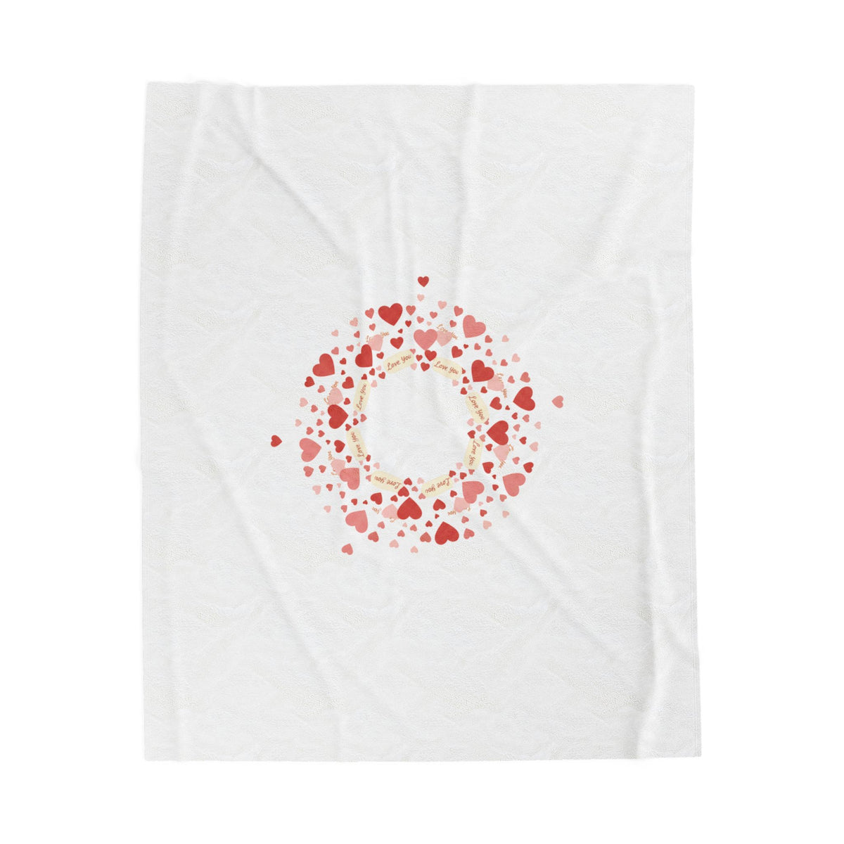 Tiny Heart Wreath Blanket | tiny heart design, pre-Valentine confetti