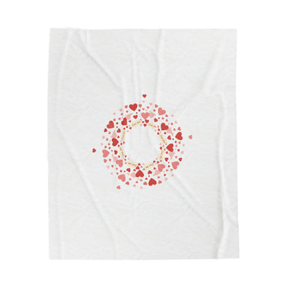 Tiny Heart Wreath Blanket | tiny heart design, pre-Valentine confetti