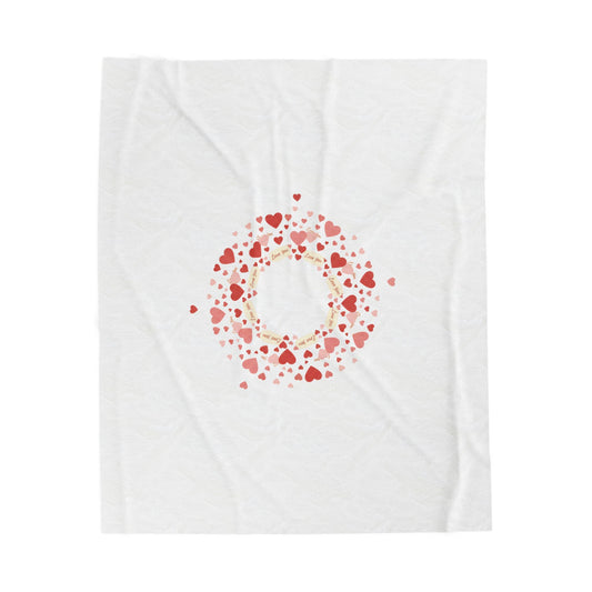 Tiny Heart Wreath Blanket | tiny heart design, pre-Valentine confetti