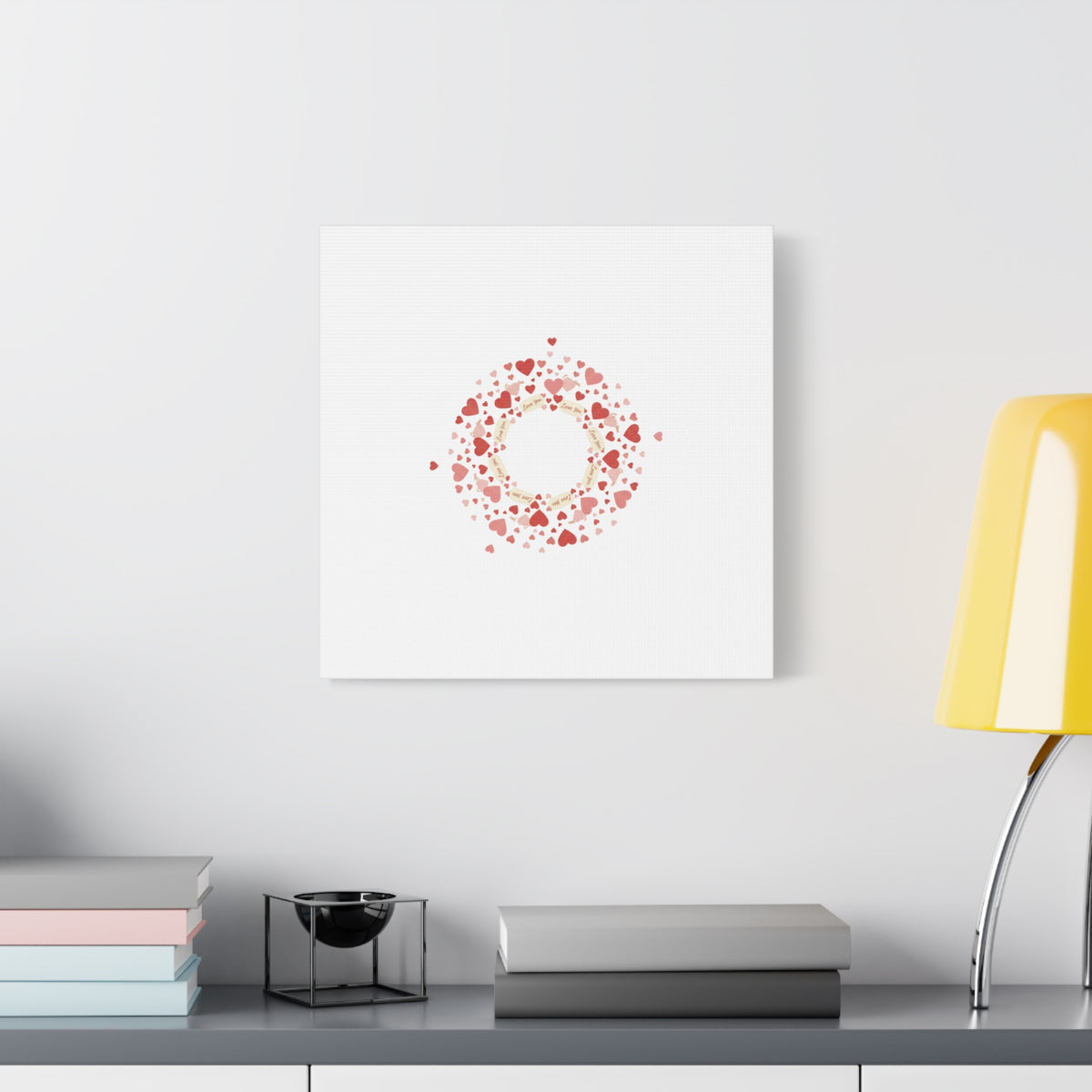Tiny Heart Wreath Canvas | tiny heart design, valentine doodle