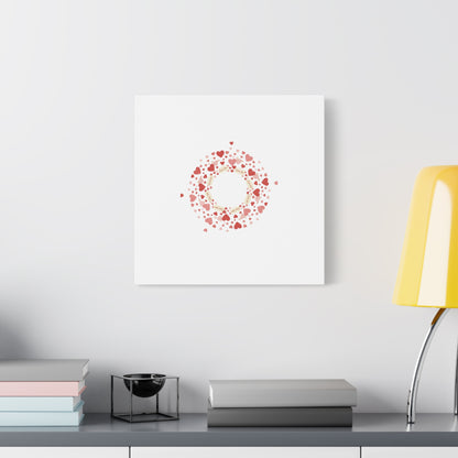 Tiny Heart Wreath Canvas | tiny heart design, valentine doodle