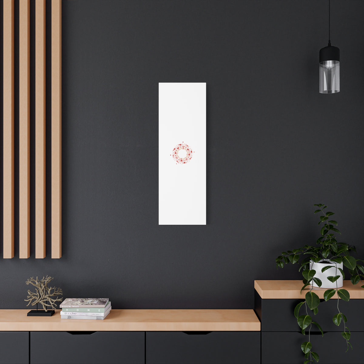 Tiny Heart Wreath Canvas | tiny heart design, valentine doodle