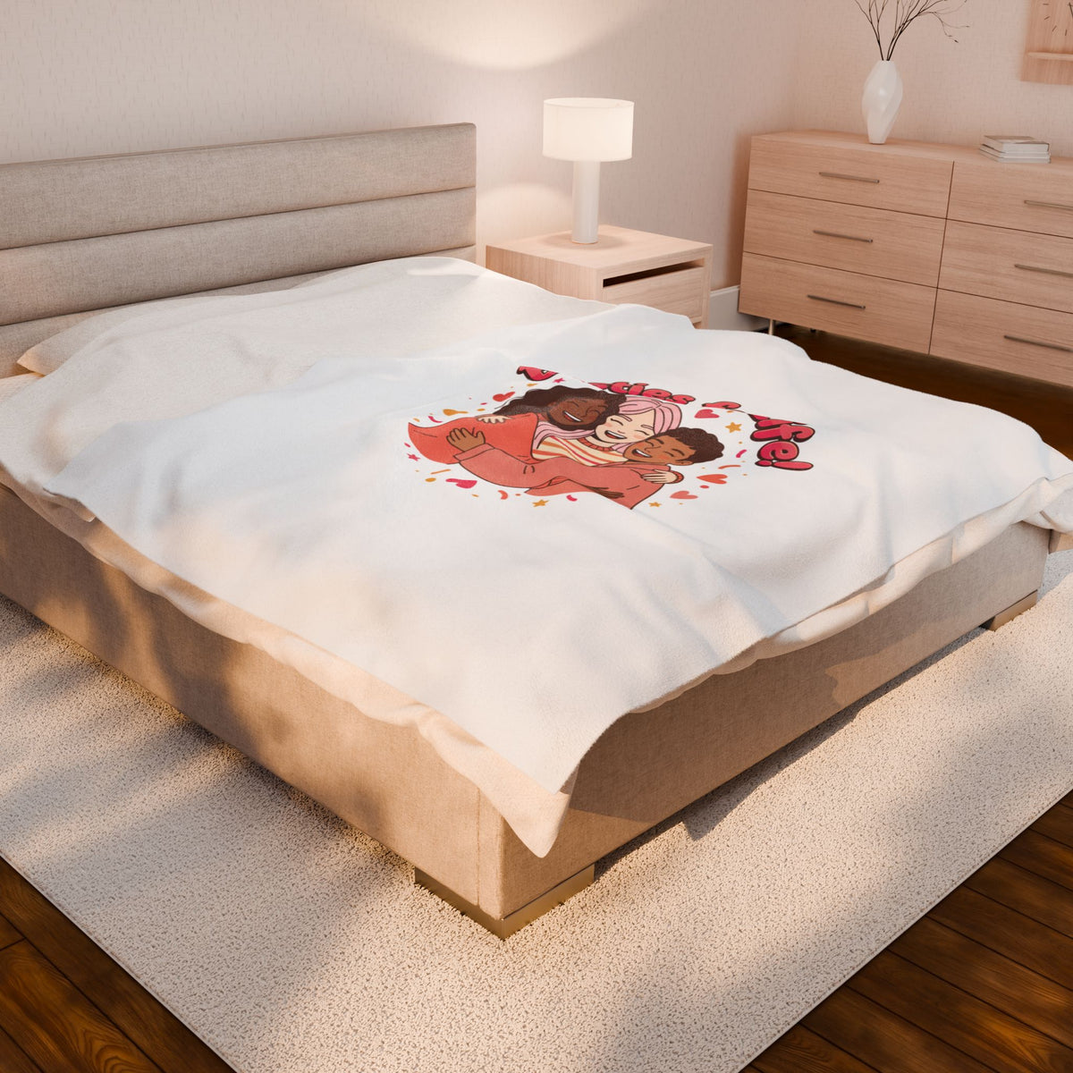Besties For Life Velveteen Plush Blanket | Galentine’s friendship, squad goals art
