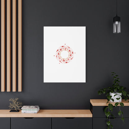 Tiny Heart Wreath Canvas | tiny heart design, valentine doodle
