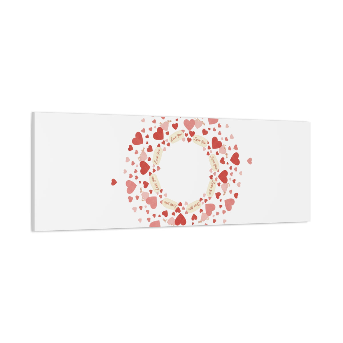 Tiny Heart Wreath Canvas | tiny heart design, valentine doodle