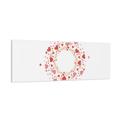 Tiny Heart Wreath Canvas | tiny heart design, valentine doodle