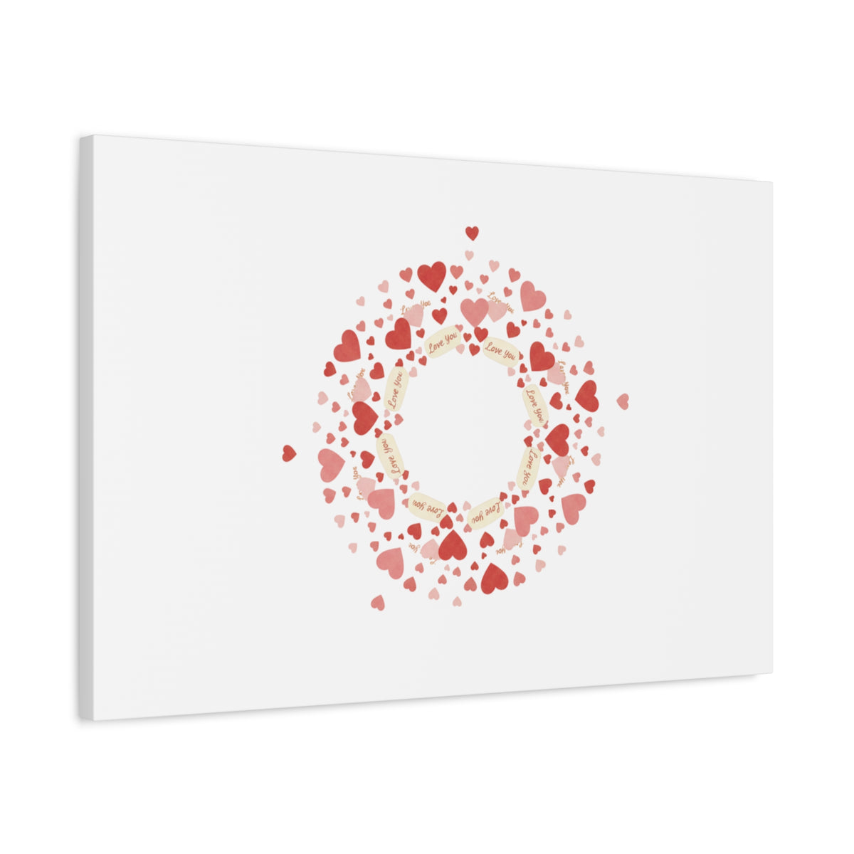 Tiny Heart Wreath Canvas | tiny heart design, valentine doodle