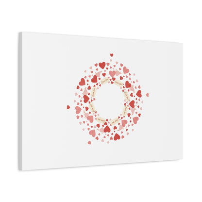 Tiny Heart Wreath Canvas | tiny heart design, valentine doodle