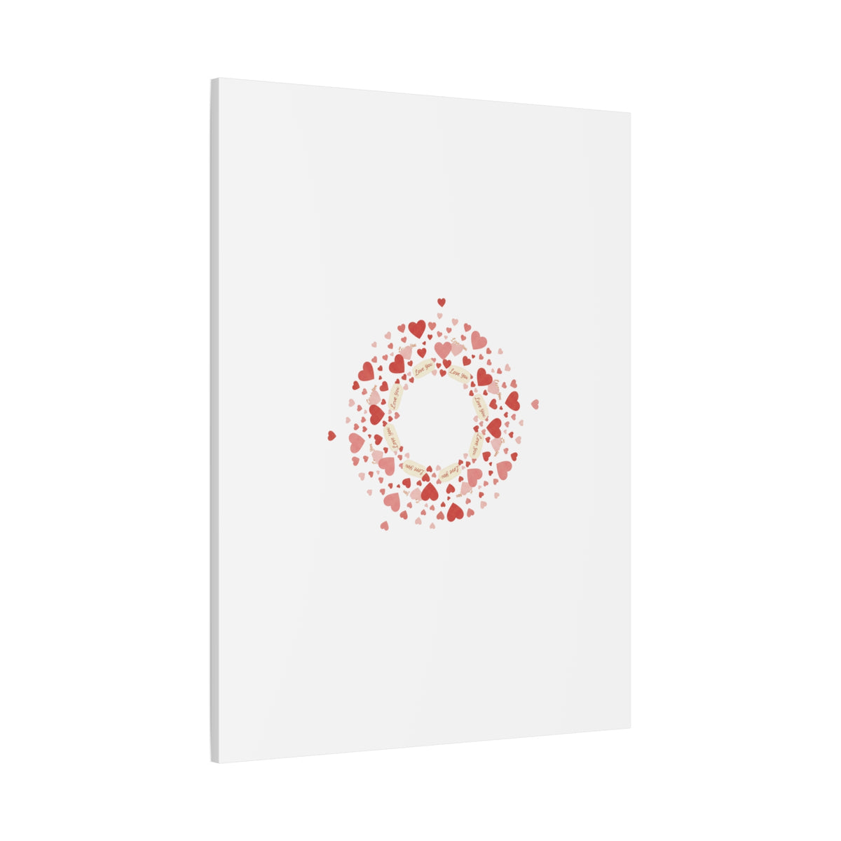Tiny Heart Wreath Canvas | tiny heart design, valentine doodle
