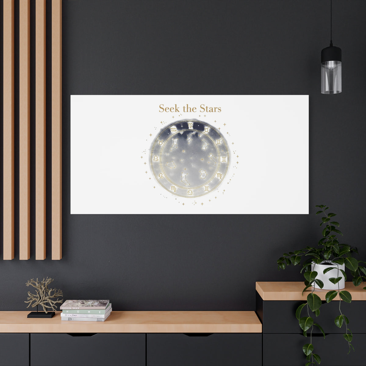 Seek the Stars Canvas | Celestial Astrology Art, Constellation Wall Decor