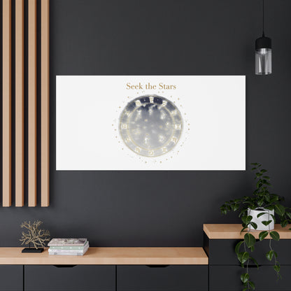 Seek the Stars Canvas | Celestial Astrology Art, Constellation Wall Decor