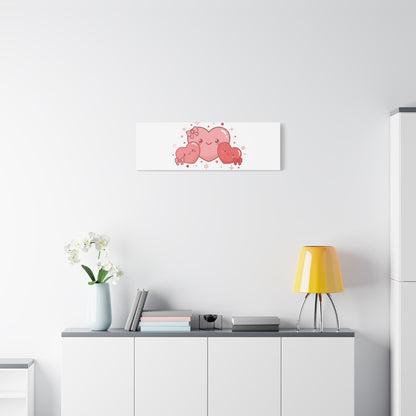 Kawaii Tiny Heart Trio Matte Canvas | tiny hearts, valentine doodle