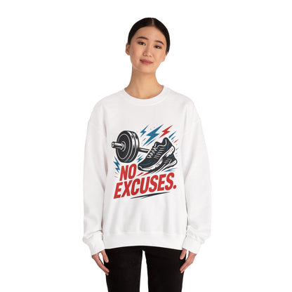 No Excuses Sweatshirt — Motivational Gym Crewneck for Fitness Enthusiasts