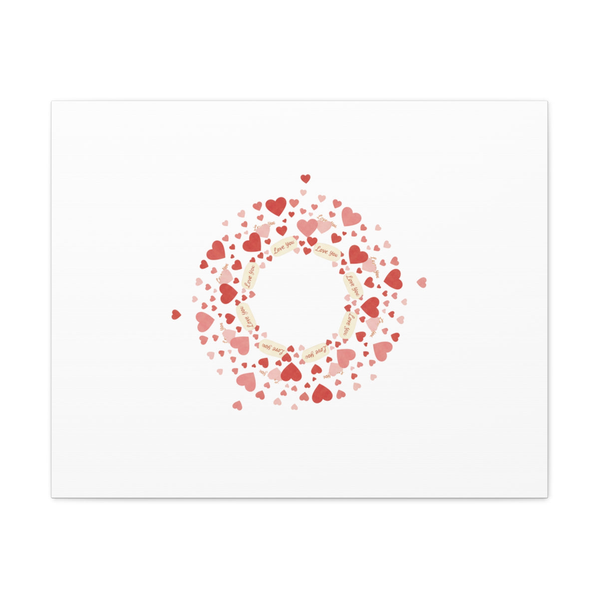 Tiny Heart Wreath Canvas | tiny heart design, valentine doodle