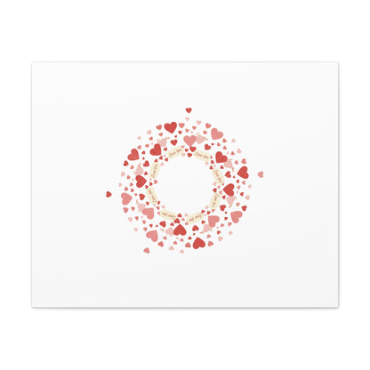 Tiny Heart Wreath Canvas | tiny heart design, valentine doodle