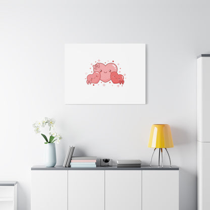 Kawaii Tiny Heart Trio Matte Canvas | tiny hearts, valentine doodle