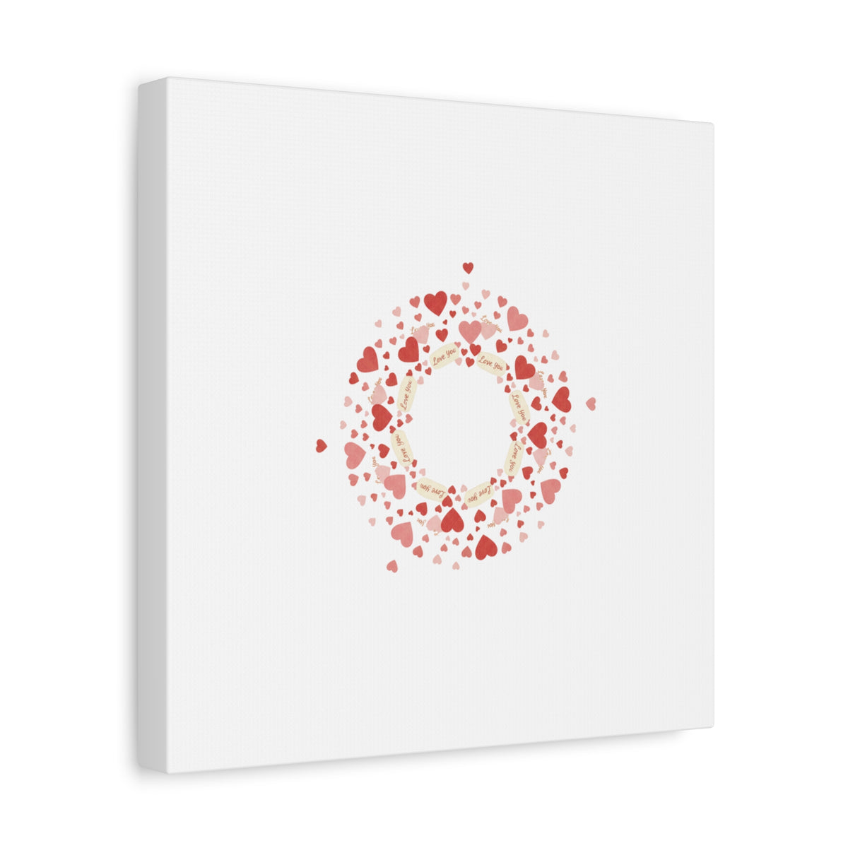 Tiny Heart Wreath Canvas | tiny heart design, valentine doodle