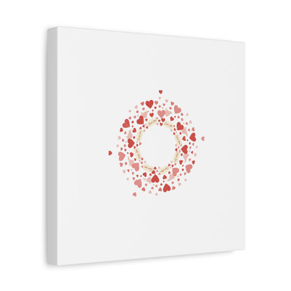 Tiny Heart Wreath Canvas | tiny heart design, valentine doodle