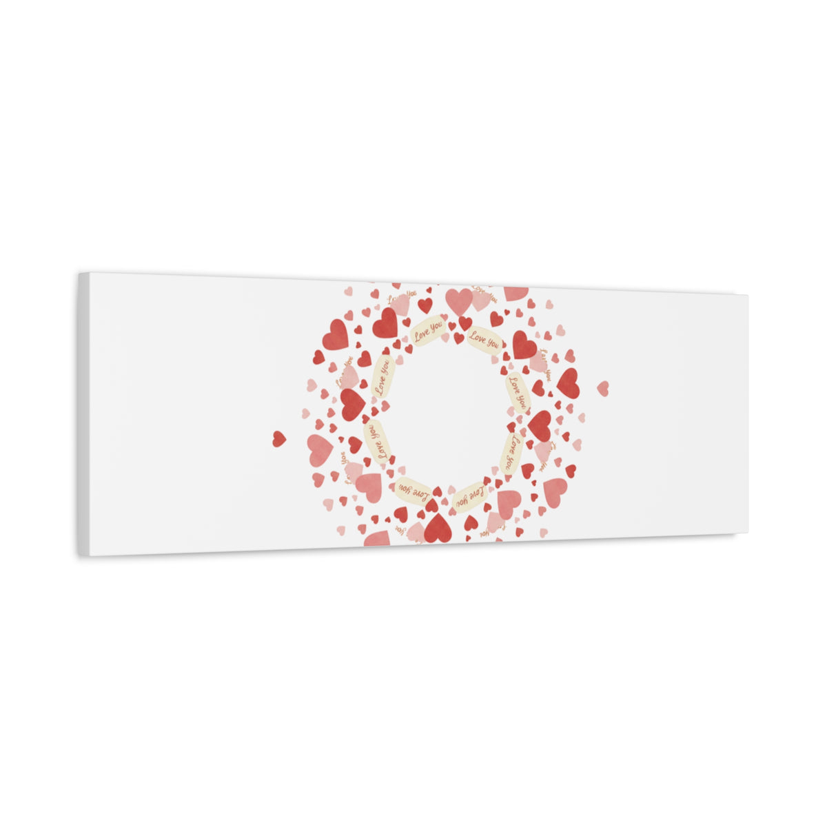 Tiny Heart Wreath Canvas | tiny heart design, valentine doodle