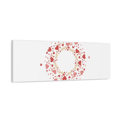 Tiny Heart Wreath Canvas | tiny heart design, valentine doodle