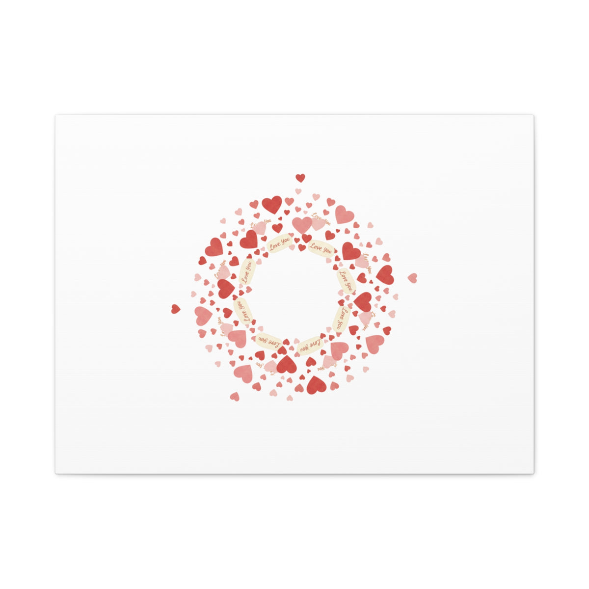 Tiny Heart Wreath Canvas | tiny heart design, valentine doodle