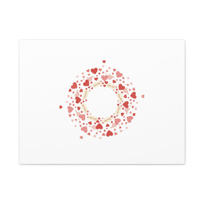 Tiny Heart Wreath Canvas | tiny heart design, valentine doodle