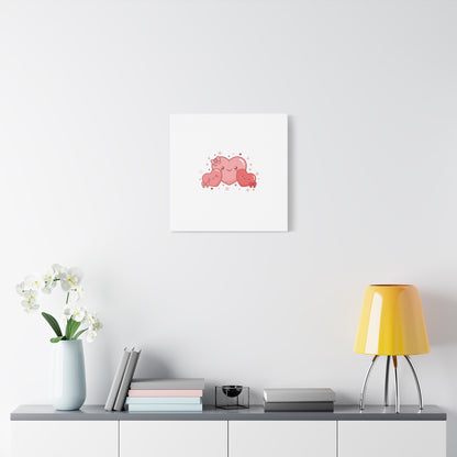 Kawaii Tiny Heart Trio Matte Canvas | tiny hearts, valentine doodle
