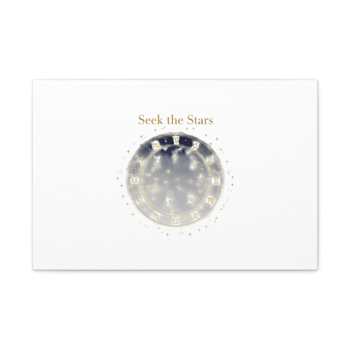 Seek the Stars Canvas | Celestial Astrology Art, Constellation Wall Decor
