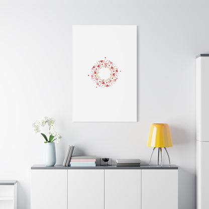 Tiny Heart Wreath Canvas | tiny heart design, valentine doodle