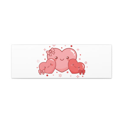 Kawaii Tiny Heart Trio Matte Canvas | tiny hearts, valentine doodle