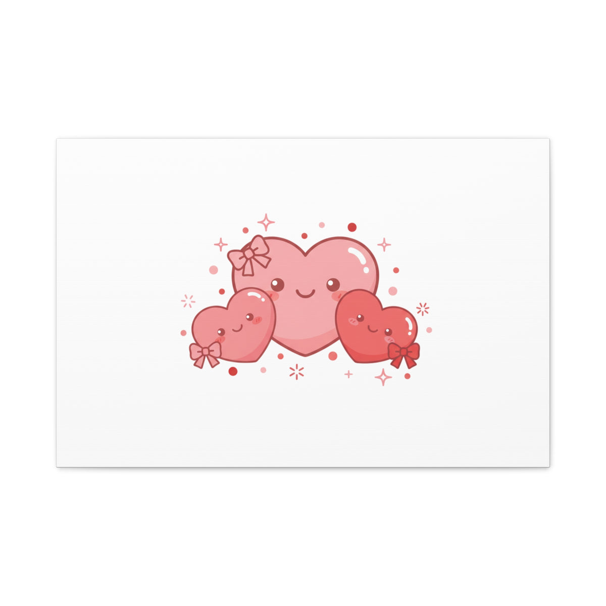 Kawaii Tiny Heart Trio Matte Canvas | tiny hearts, valentine doodle