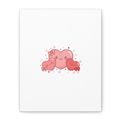 Kawaii Tiny Heart Trio Matte Canvas | tiny hearts, valentine doodle