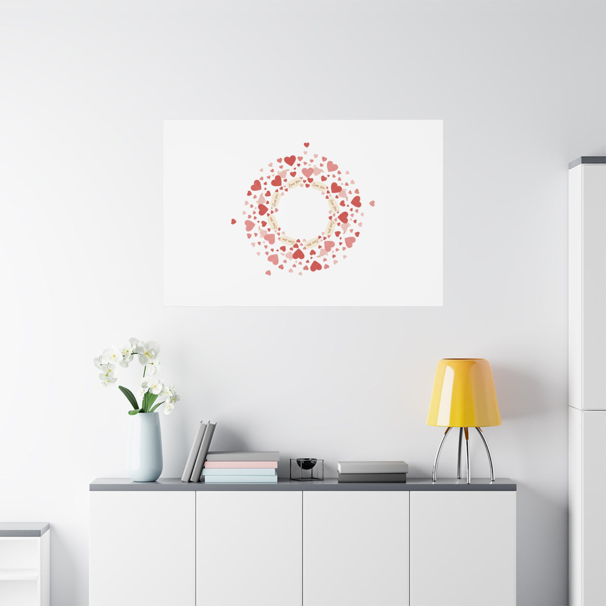 Tiny Heart Wreath Canvas | tiny heart design, valentine doodle