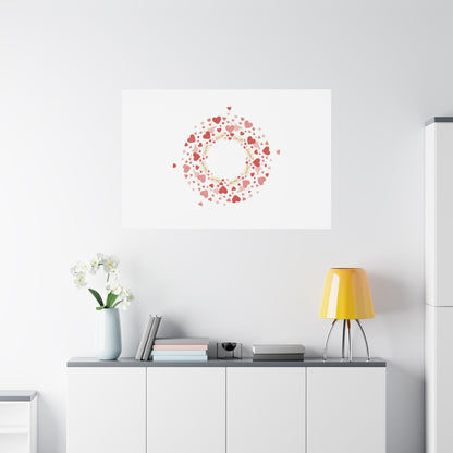 Tiny Heart Wreath Canvas | tiny heart design, valentine doodle