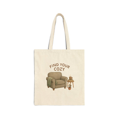 Copy of Cozy Vibes Cotton Canvas Tote Bag - Find Your Cozy