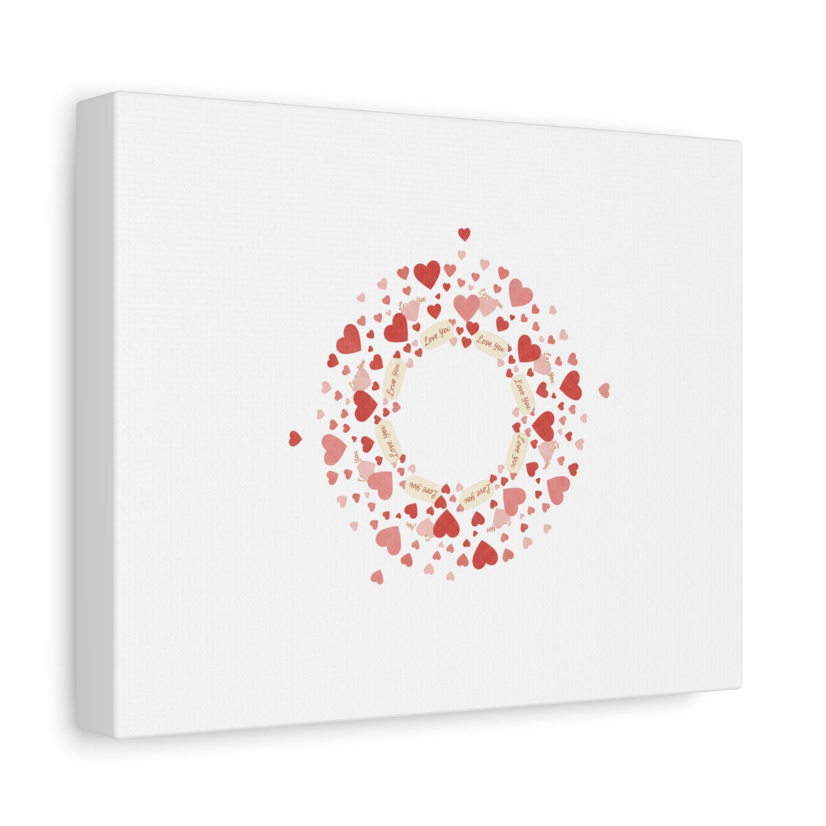 Tiny Heart Wreath Canvas | tiny heart design, valentine doodle